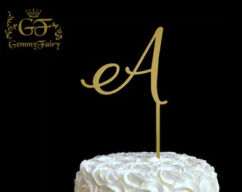 Monogram Wedding Cake Topper, Personalized Wedding Cake Topper, Cake Decor, Wood Cake Topper, Wedding Decoration, Custom cake topper
