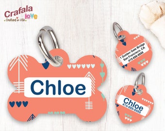 Personalized Pet Tag, Pet ID Tag, Custom Pet tag, Custom Print Tag, Dog Tag, Cat Tag, Unique Tag, Chole
