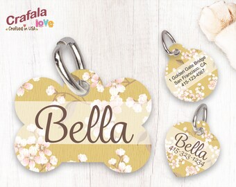 Personalized Pet Tag, Pet ID Tag, Custom Pet tag, Custom Print Tag, Dog Tag, Cat Tag, Bella,