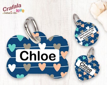 Personalized Pet Tag, Pet ID Tag, Custom Pet tag, Custom Print Tag, Dog Tag, Cat Tag, Unique Tag, Chole
