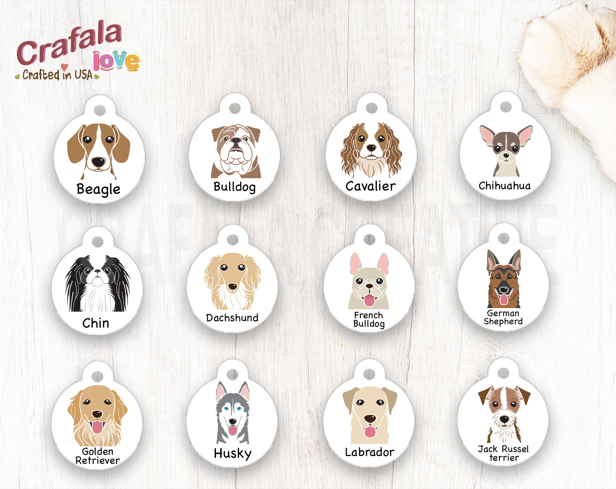Personalized Pet Tag Pet ID Tag Custom Pet Tag Custom Print | Etsy