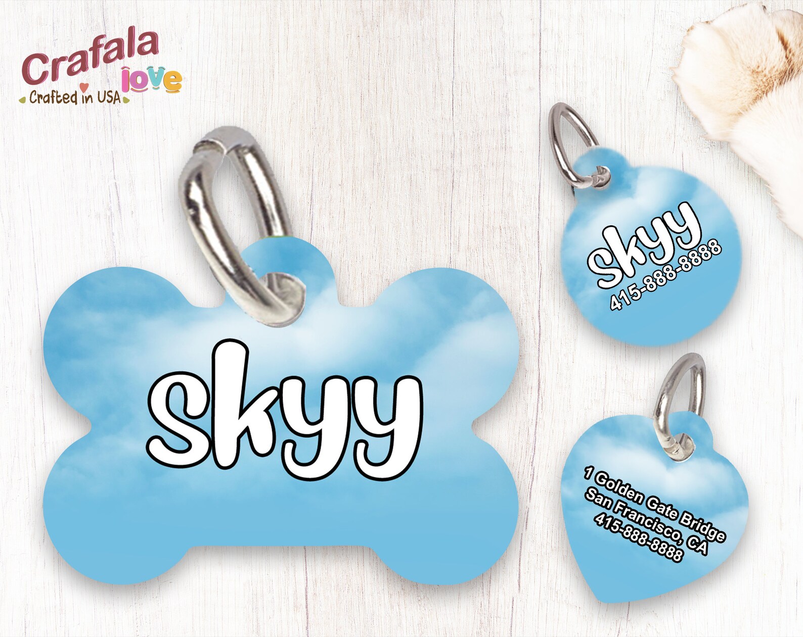 Personalized Pet Tag Pet ID Tag Custom Pet Tag Custom Print - Etsy