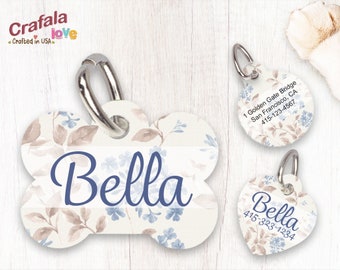 Personalized Pet Tag, Pet ID Tag, Custom Pet tag, Custom Print Tag, Bella, Dog Tag, Cat Tag, Unique Tag