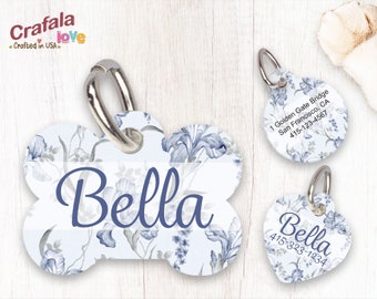 Personalized Pet Tag, Pet ID Tag, Custom Pet tag, Custom Print Tag, Bella, Dog Tag, Cat Tag, Unique Tag
