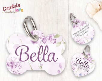 Personalized Pet Tag, Pet ID Tag, Custom Pet tag, Custom Print Tag, Bella, Dog Tag, Cat Tag, Unique Tag