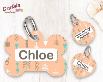 Personalized Pet Tag, Pet ID Tag, Custom Pet tag, Custom Print Tag, Dog Tag, Cat Tag, Unique Tag, Chole