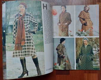 Rivista di moda del 1976, pubblicazione casalinga e vivente in lingua ucraina degli anni '70, diario di moda femminile, ricette ucraine, moda, stile di vita