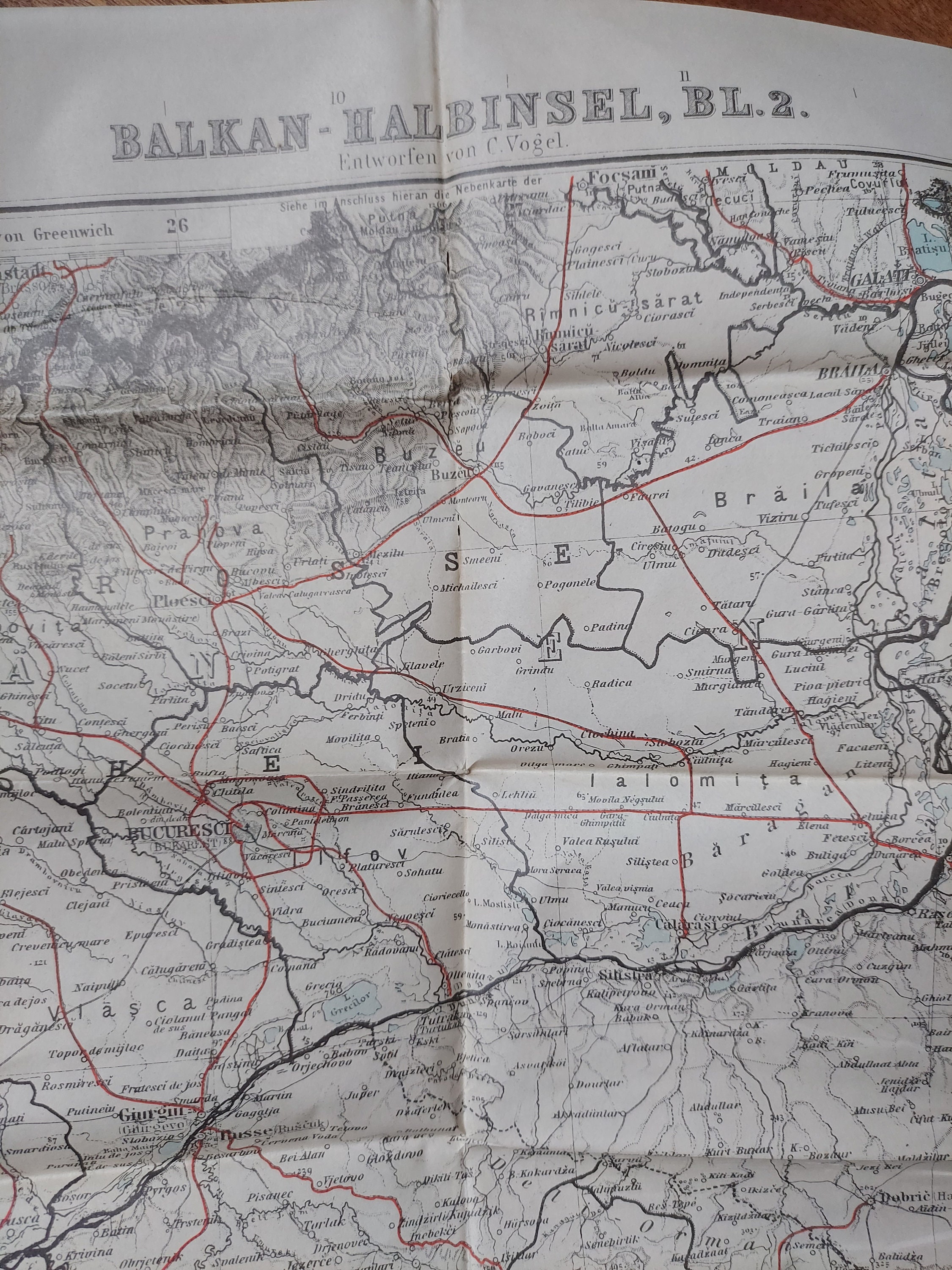 1915 Map of Balkans, 1915 Dated Map Balkan Penninsular North East ...