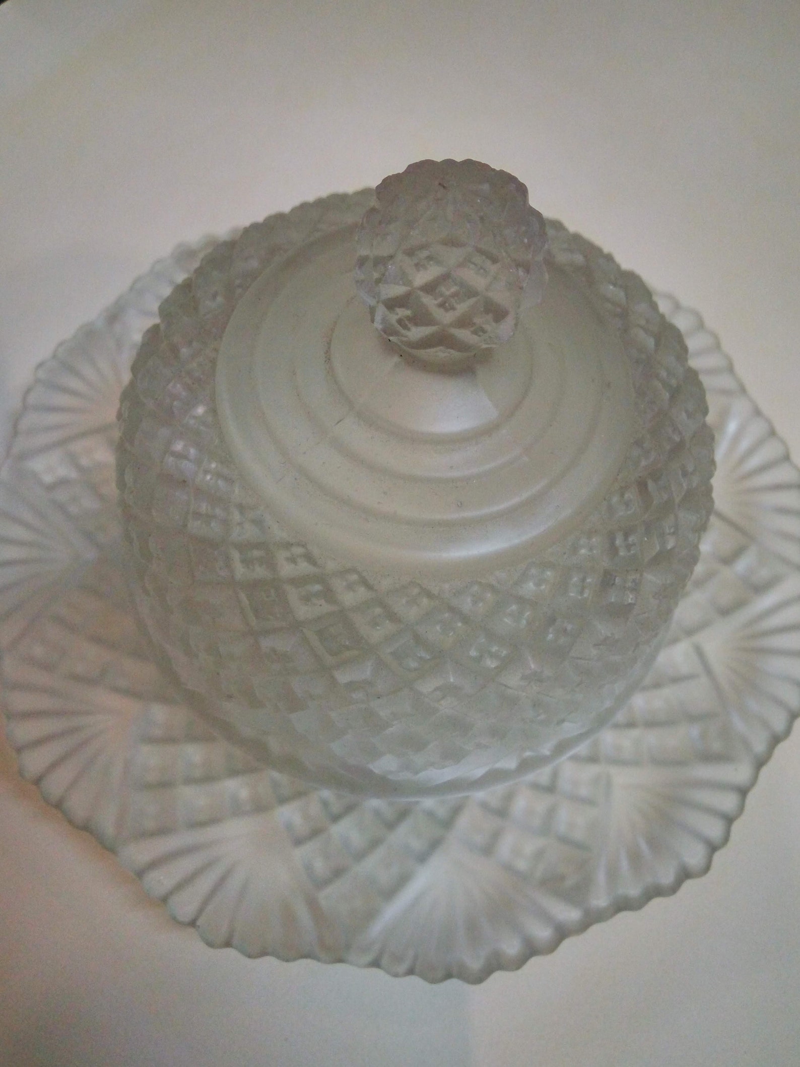 Vintage Crystal Round Butter Dish With Domed Lid 1960's Etsy
