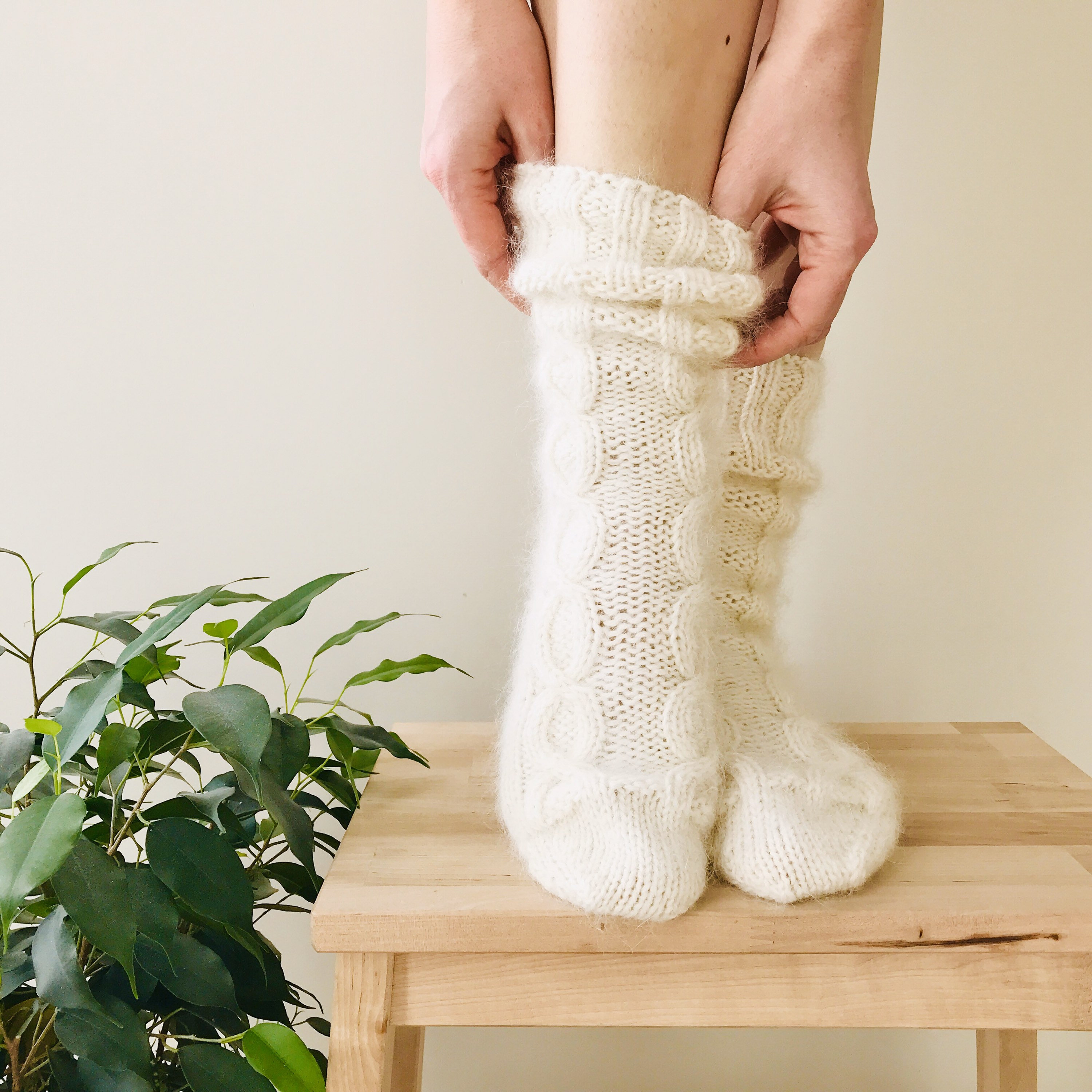 Fuzzy socks for women Personalized socks Chunky knitted Etsy