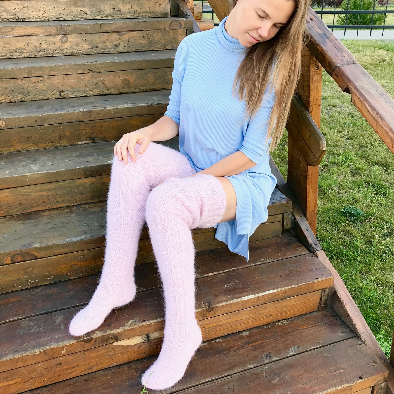 Thigh High Socks Over Knee Stockings Chunky Leggings LONG Etsy