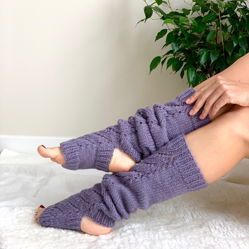 Yoga leg warmers Knitting Pattern Knitted socks PDF Instant Etsy