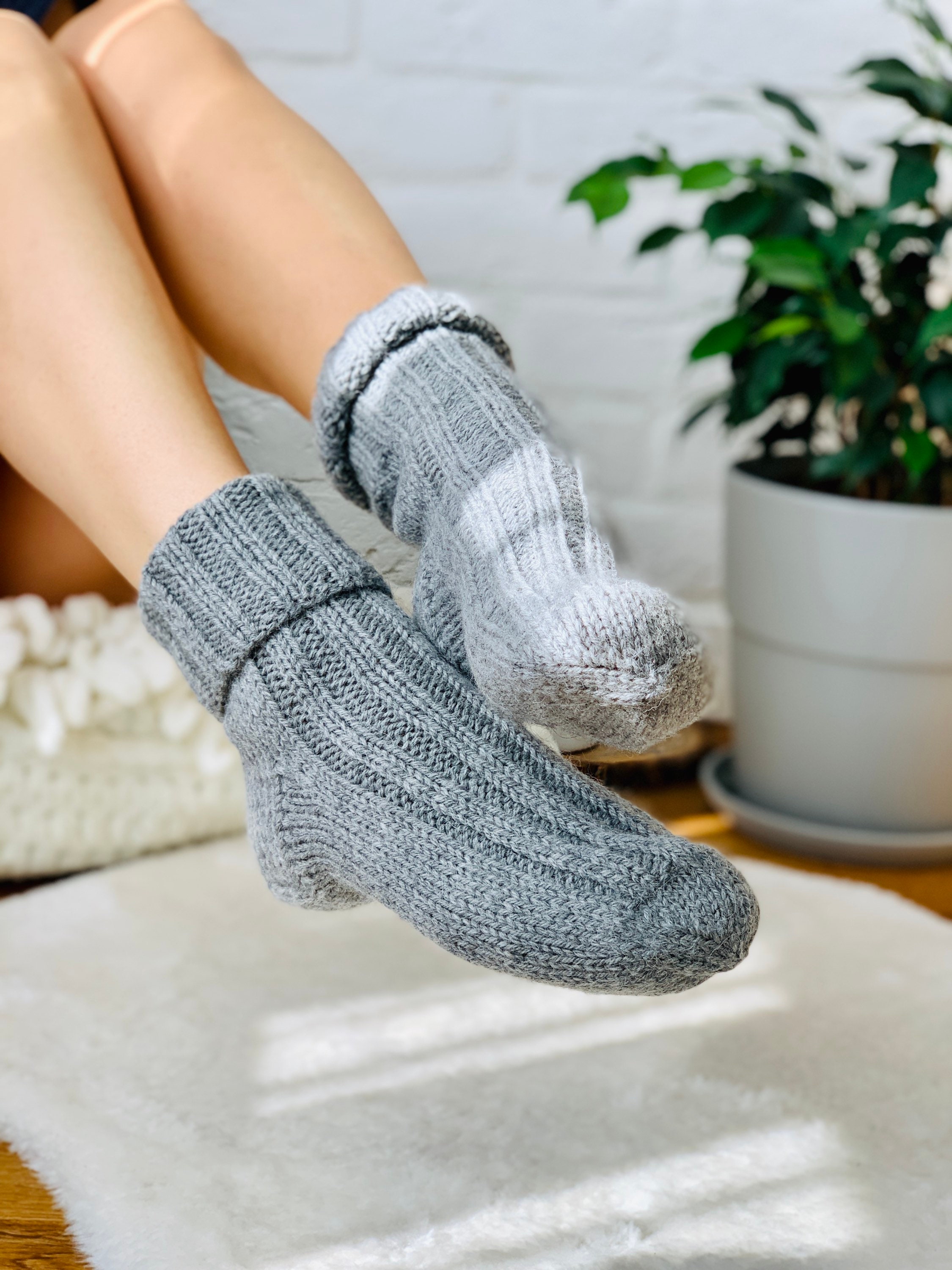 Knitted wool socks Women socks Custom socks Over jeans Etsy