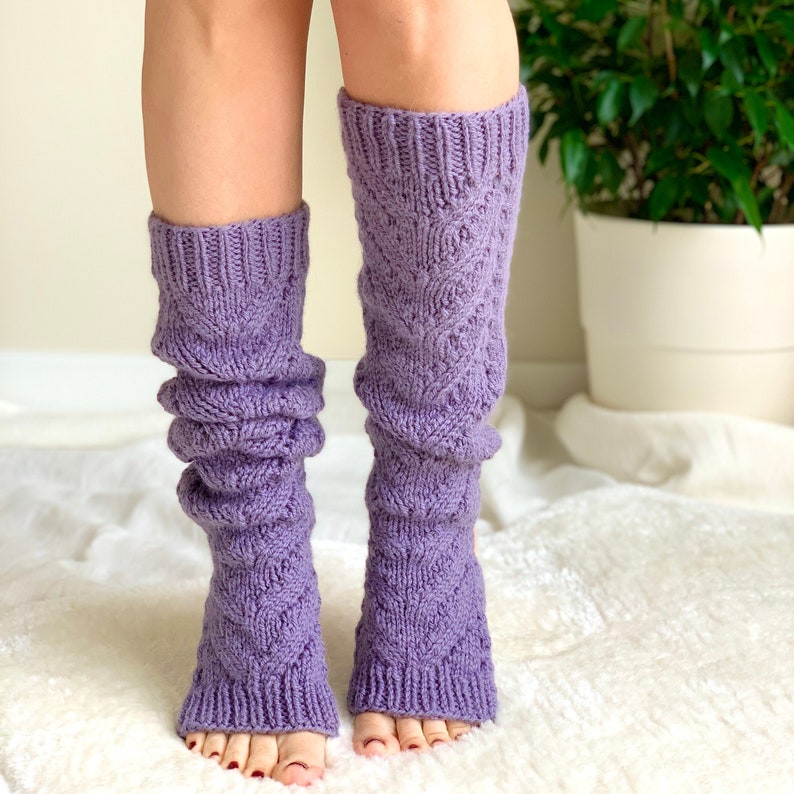 Yoga leg warmers Knitting Pattern Knitted socks PDF Instant Etsy