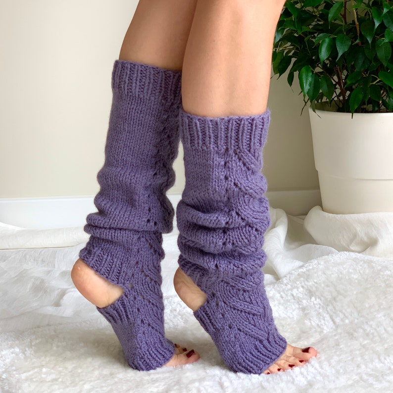 Yoga leg warmers Knitting Pattern Knitted socks PDF Instant Etsy