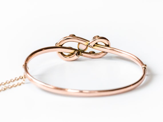 Art Nouveau Opal Infinity Knot Bracelet | 14K - image 3