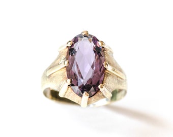 14k Retro Amethyst Cocktail Ring