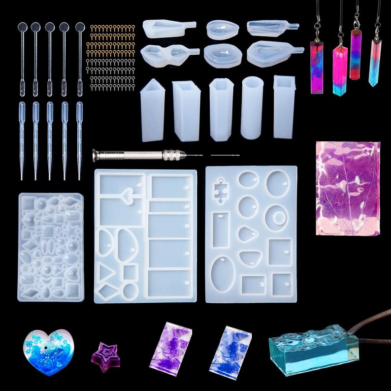 14Pack Jewelry Casting Molds Silicone Resin Jewelry Molds Tool Etsy
