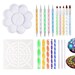 20 Pieces Mandala Dotting Tools for Rocks Different Size Painting Tools with Mandala Stencils and Paint Pallet Mandala Art 