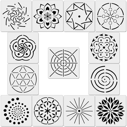 12pcs Mandala Style Art Stencils Templates - Etsy