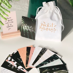 Positifs de poche - Cartes d'affirmations - Cartes d'affirmations positives du jour - affirmations sur la santé mentale - affirmations positives quotidiennes