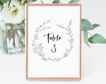 Wedding Table Numbers A5/A6