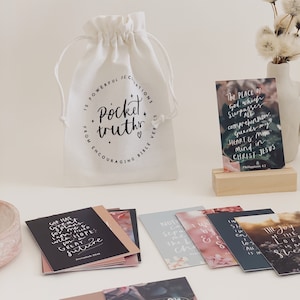 Cartes de confirmation des Écritures, Pochettes de vérités, 15 cartes de déclaration basées sur les Écritures, cadeaux pour les femmes chrétiennes, cartes de confirmation
