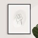 Couple Line Art, Hug Cuddle Line Art, Abstract Line Art Wall Print ...