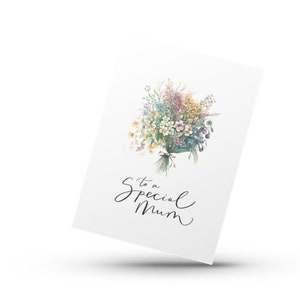 An eine besondere Mutter Happy Mothers Day Karte Florale Muttertagskarte, Karte für Mutter, Muttersonntagskarte UK, Blumenrosen, Frühlingsthematische Karte