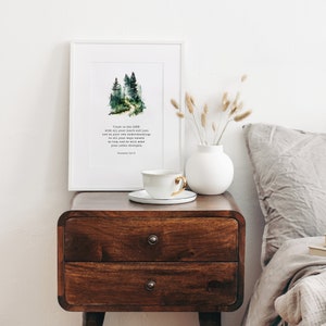 Proverbs 3:5-6 Trust in the Lord with all your heart Christian Art Print, Christian Gifts, Religious Home Christian Prints Faith Wall Art image 3