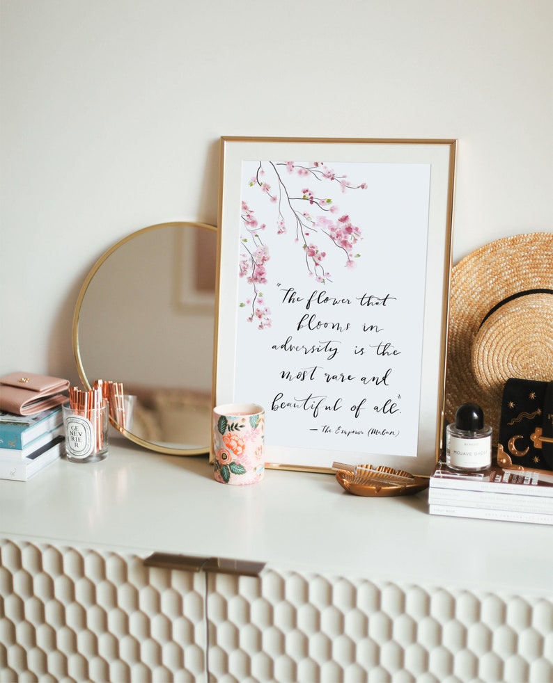 Mulan Quote Print From Disney Movie Japanese Blossom Print Etsy UK