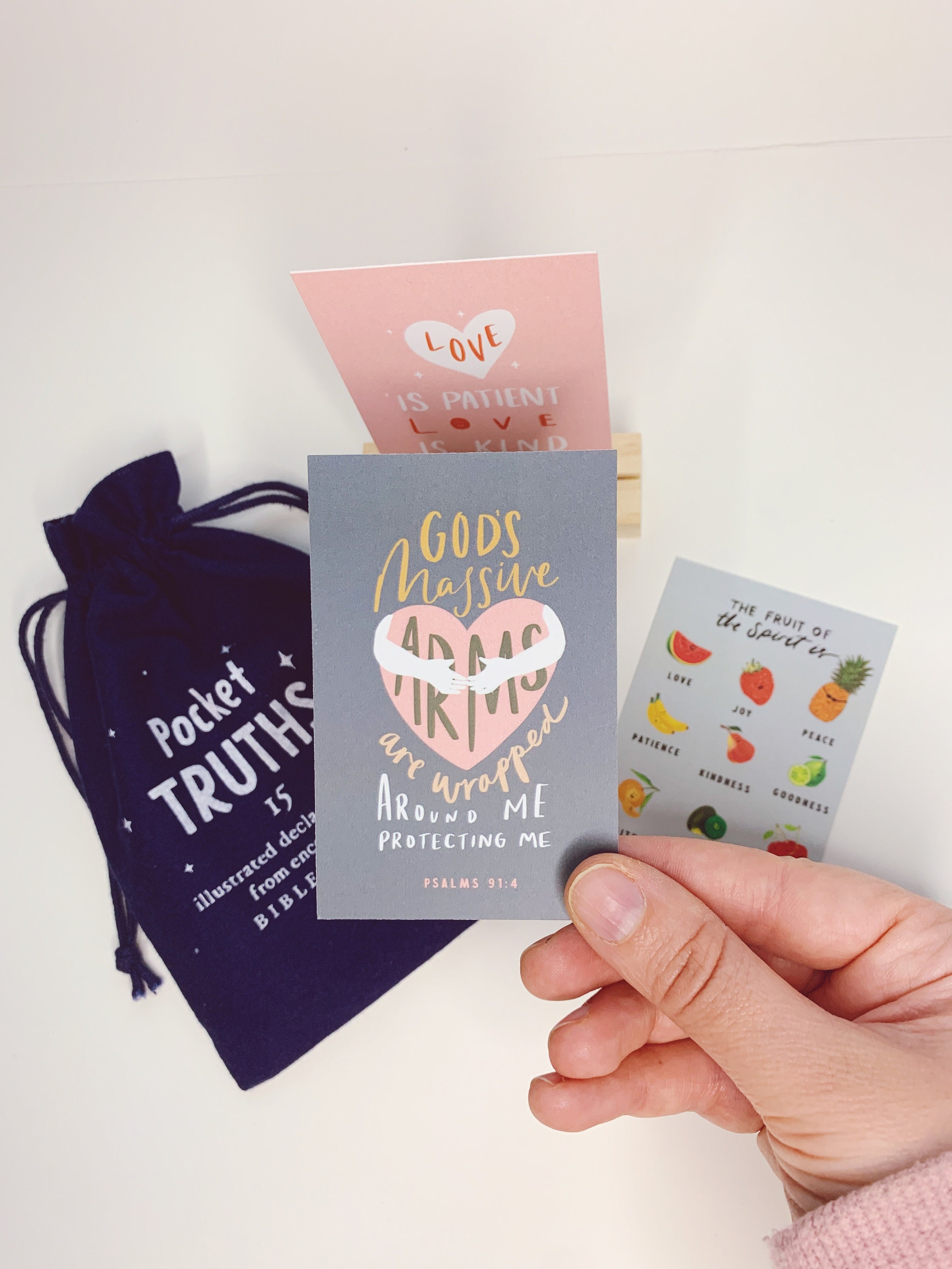 Pocket Truths for Kids, Children&#39;s Faith-based Affirmation Cards, Memory Verse Cards, Christian gift for Children, Kids Declaration Cards