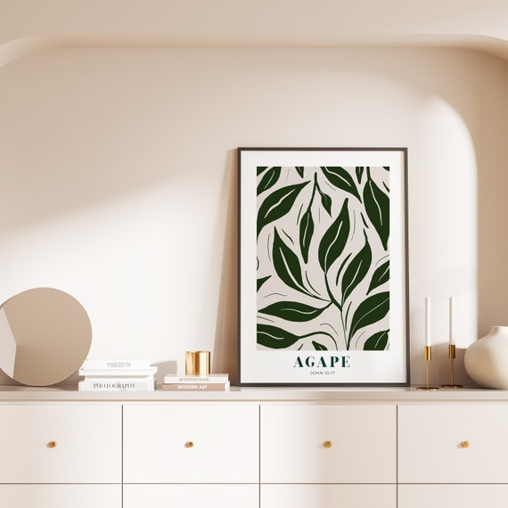 Christian Love Print, Agape Love, Christian Wall Art, Scripture prints, Christian Gifts, Home decor, Encouraging Gifts for Christian Friend