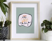 You are braver than you think, Modern Christian Art Print, Christian Wall Art, Christian Gifts for Women, Home decor, Encouraging Print