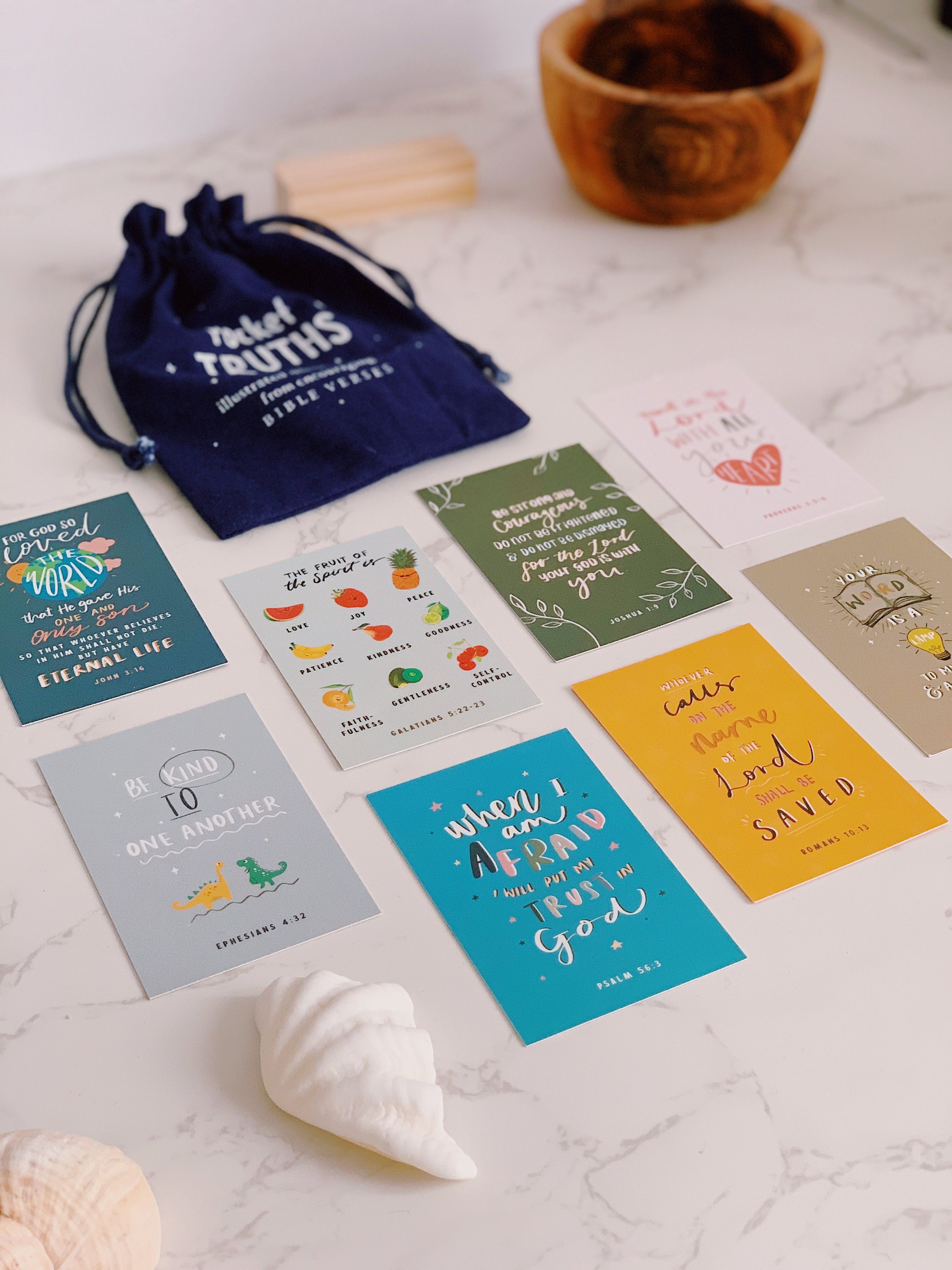 Pocket Truths for Kids, Children&#39;s Faith-based Affirmation Cards, Memory Verse Cards, Christian gift for Children, Kids Declaration Cards