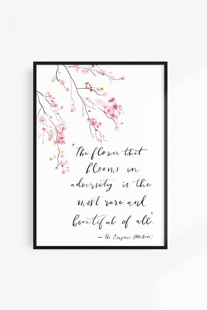 Mulan Quote Print From Disney Movie Japanese Blossom Print Etsy UK