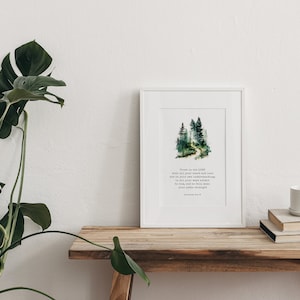 Proverbs 3:5-6 Trust in the Lord with all your heart Christian Art Print, Christian Gifts, Religious Home Christian Prints Faith Wall Art image 6