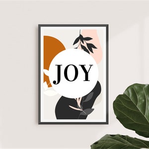 Minimalistic Joy Print for the home, Christmas Gift for Her (Large Poster Sizes available), JOY Print, Christmas Print
