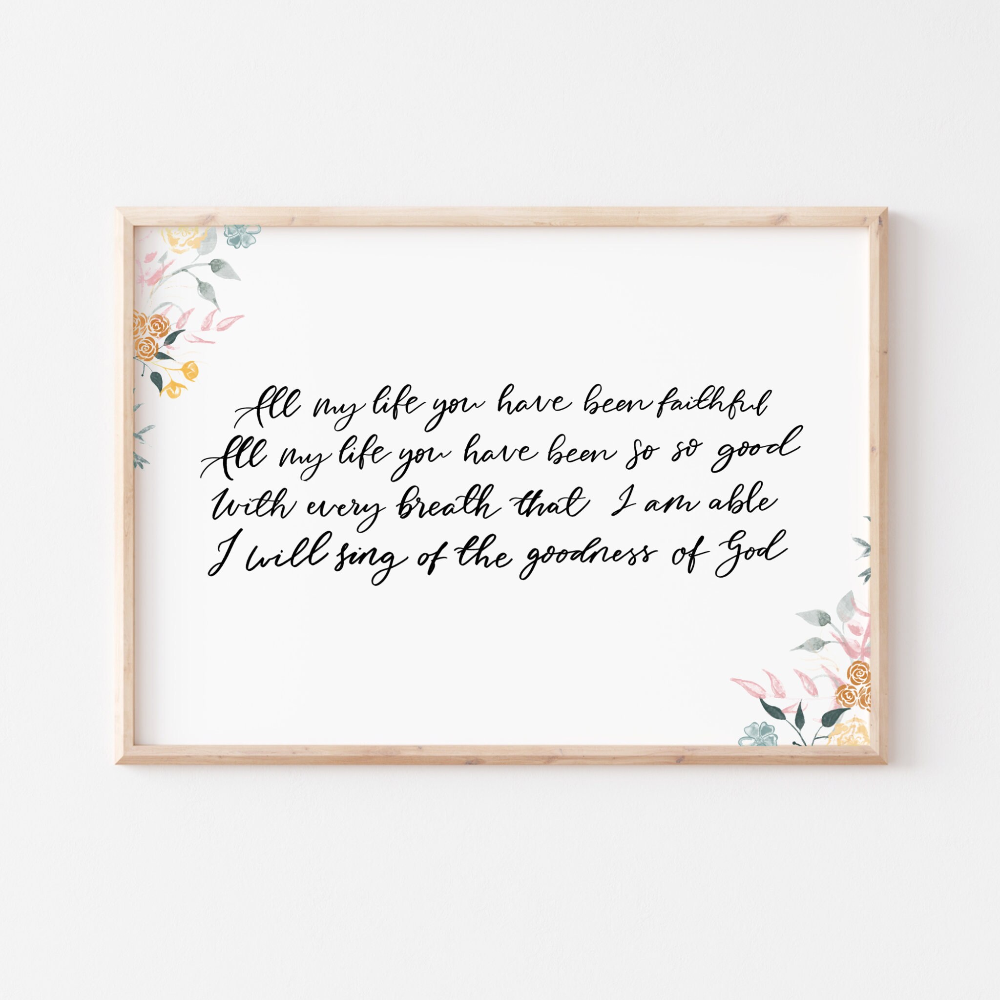 All Of My Life You Have Been Faithful Print Bethel Music Etsy