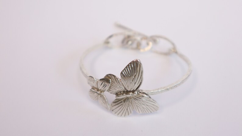 925 Silver Butterfly Bracelet, Dainty Silver Animal Bracelet, Art Deco Statement Bracelet, Minimalist Bridesmaid Silver Jewelry, Gifts Ideas image 6