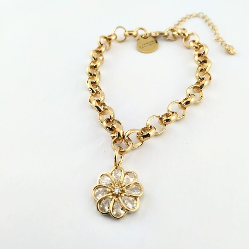 Bracelet Gold Bracelet Bangle18k Gold Filled Chain Gold image 2