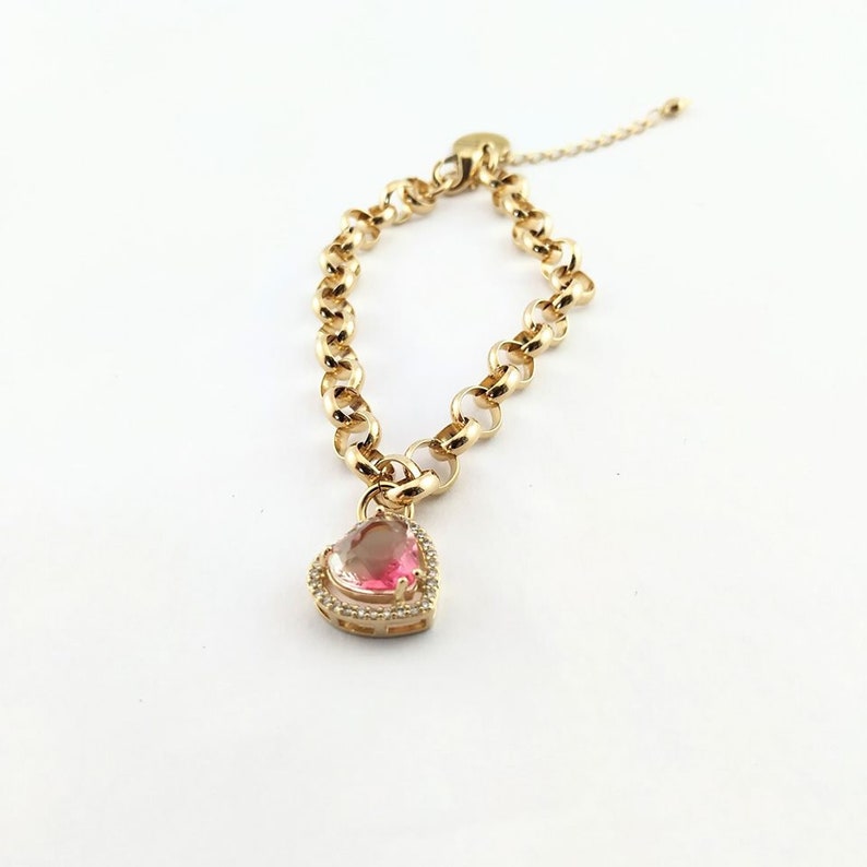 Bracelet Gold Bracelet Bangle 18k Gold Filled Chain Gold image 0