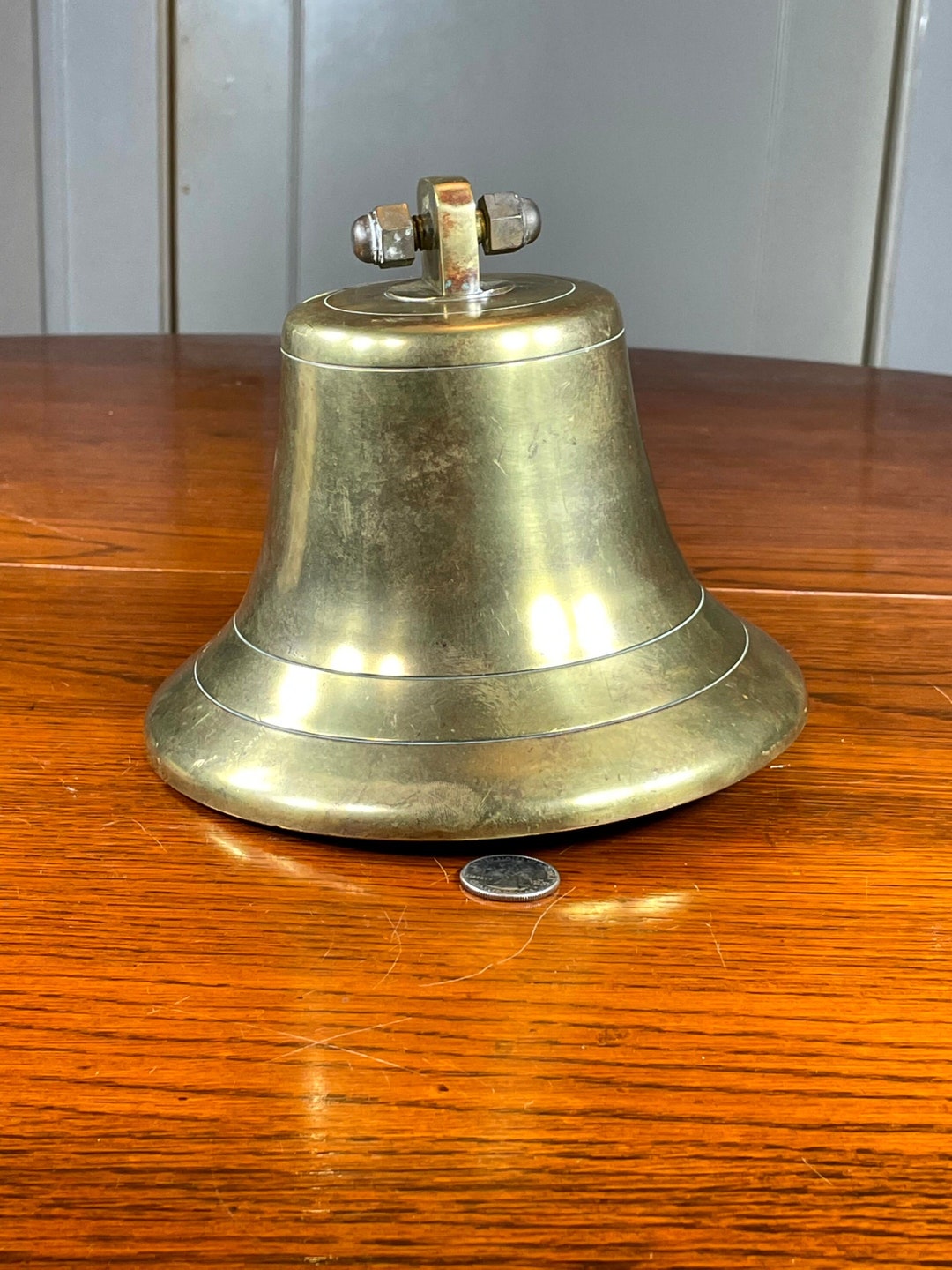 Antique Bronze Yacht Ships Bell Etsy