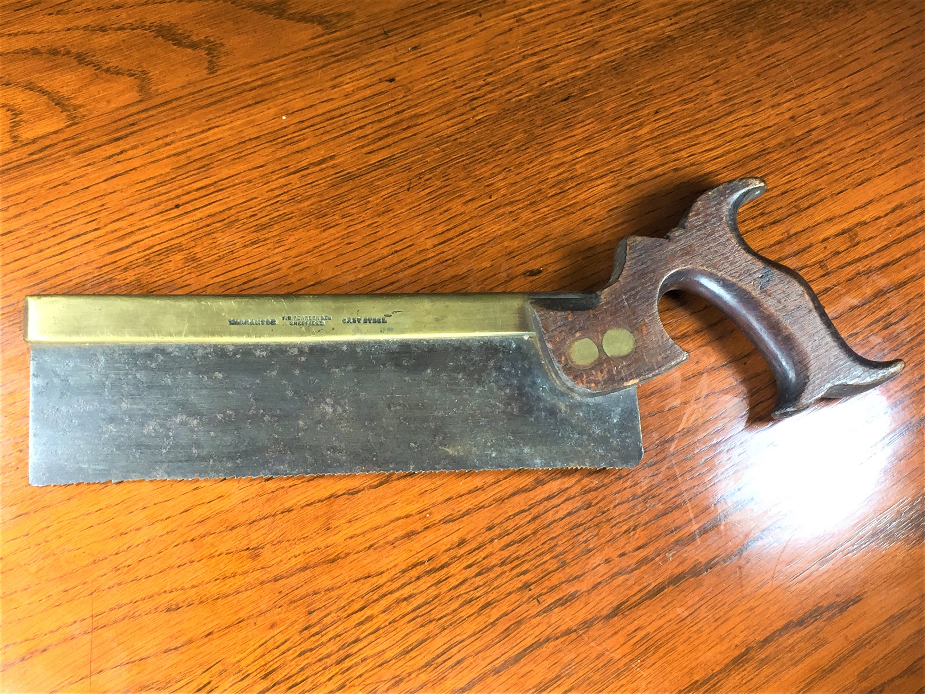 Antique 10 Inch Pearson Brass Backed Tenon Saw Open Handle Miter Dovetail  Backsaw Norris England Tools -  Finland