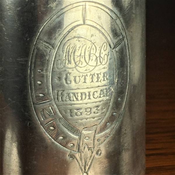 Hallmarked 1893 Equestrian Cutter Racing Handicap Cup