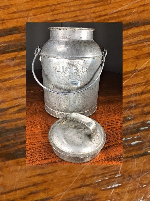 Vintage 8 Quart Cream Milk Can Farm Fresh Dairy Antique Etsy