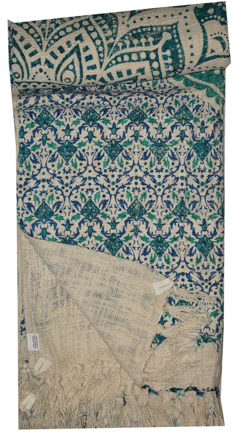 Handwoven Cotton Dhurrie Rug Indian Rajasthani Oriental Etsy