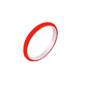 Anello in oro semplice, anello dell&#39;eternità in oro bianco 14k, anello in smalto oro massiccio, anello in smalto rosso, regalo di anniversario anello in oro bianco, RN-9528