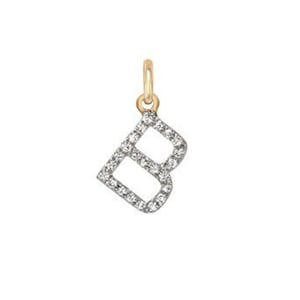 Pave Diamond Initial B, Pingente de ouro amarelo 14k, Pingente de letra de diamante natural, Pingente personalizado de diamante real, Pingente de nome de ouro, PN-4564