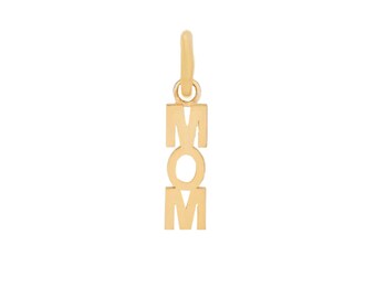 Pingente "Mãe" em ouro amarelo 14k, com nome personalizado.